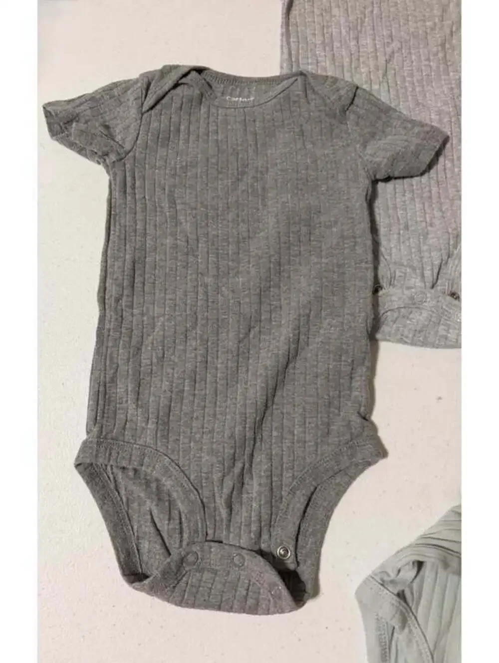 Carter's Short Sleeve Ribbed Bodysuits 3-Pack